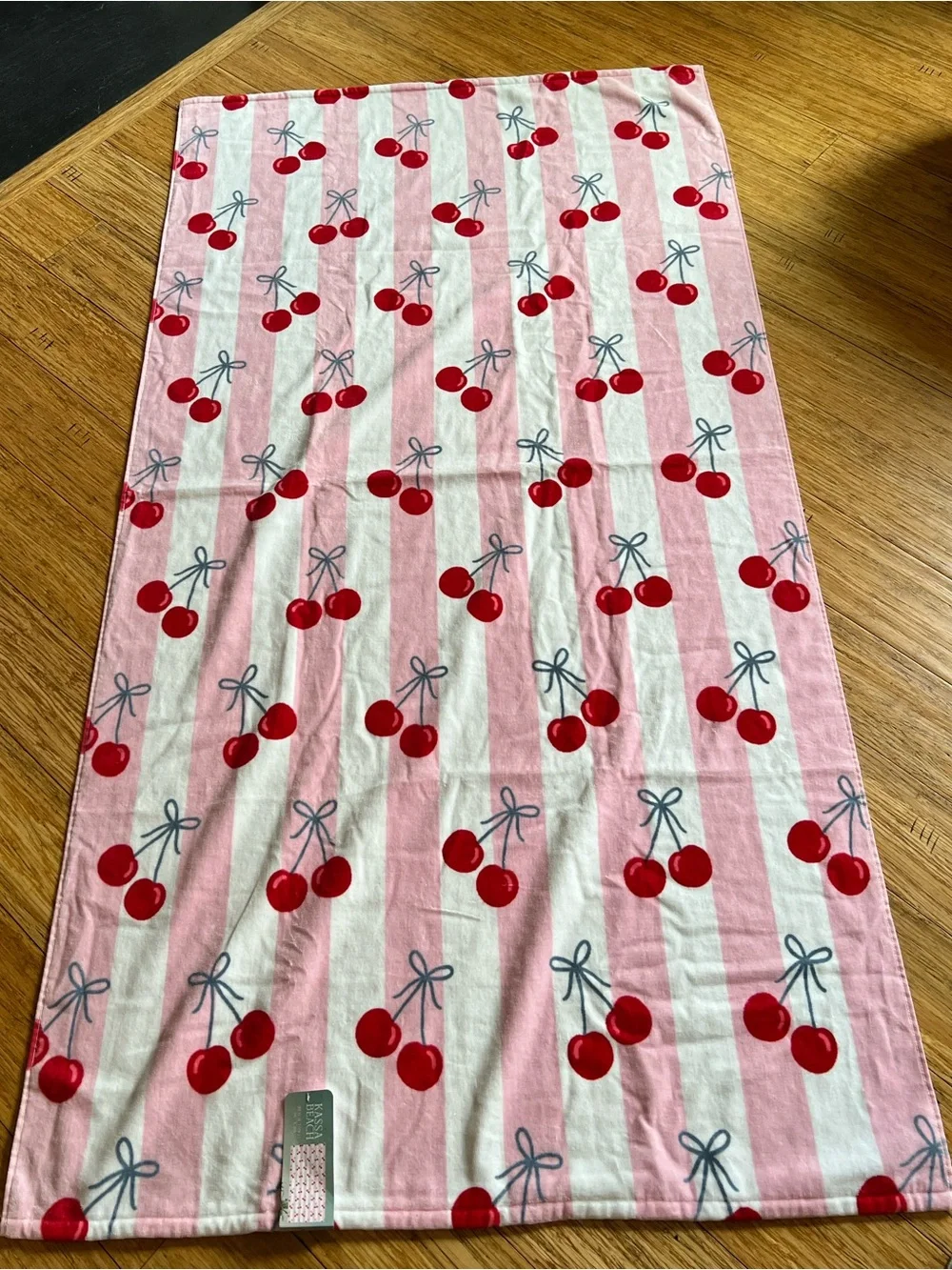 Kassa Cherry Stripe Beach Towel
